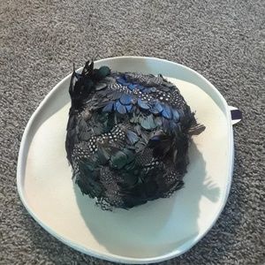 White Feathered Church Or Derby Designer Hat